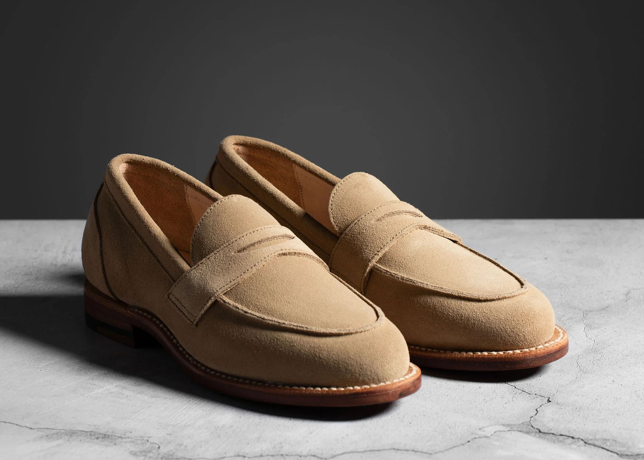 Clara Penny Loafer Tan Suede - Image 2