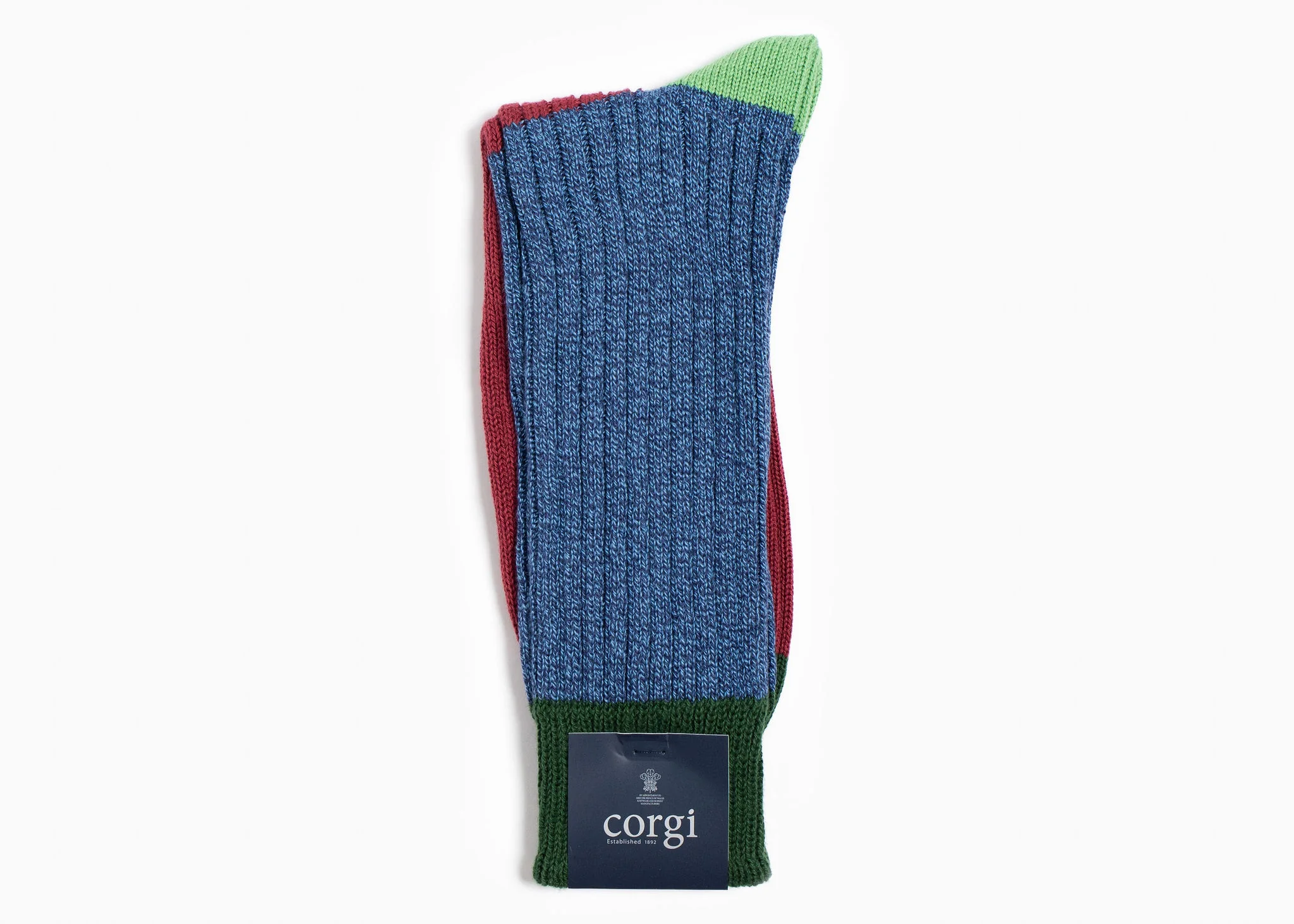 Corgi x Grant Stone Heavyweight Cotton Sock – Green