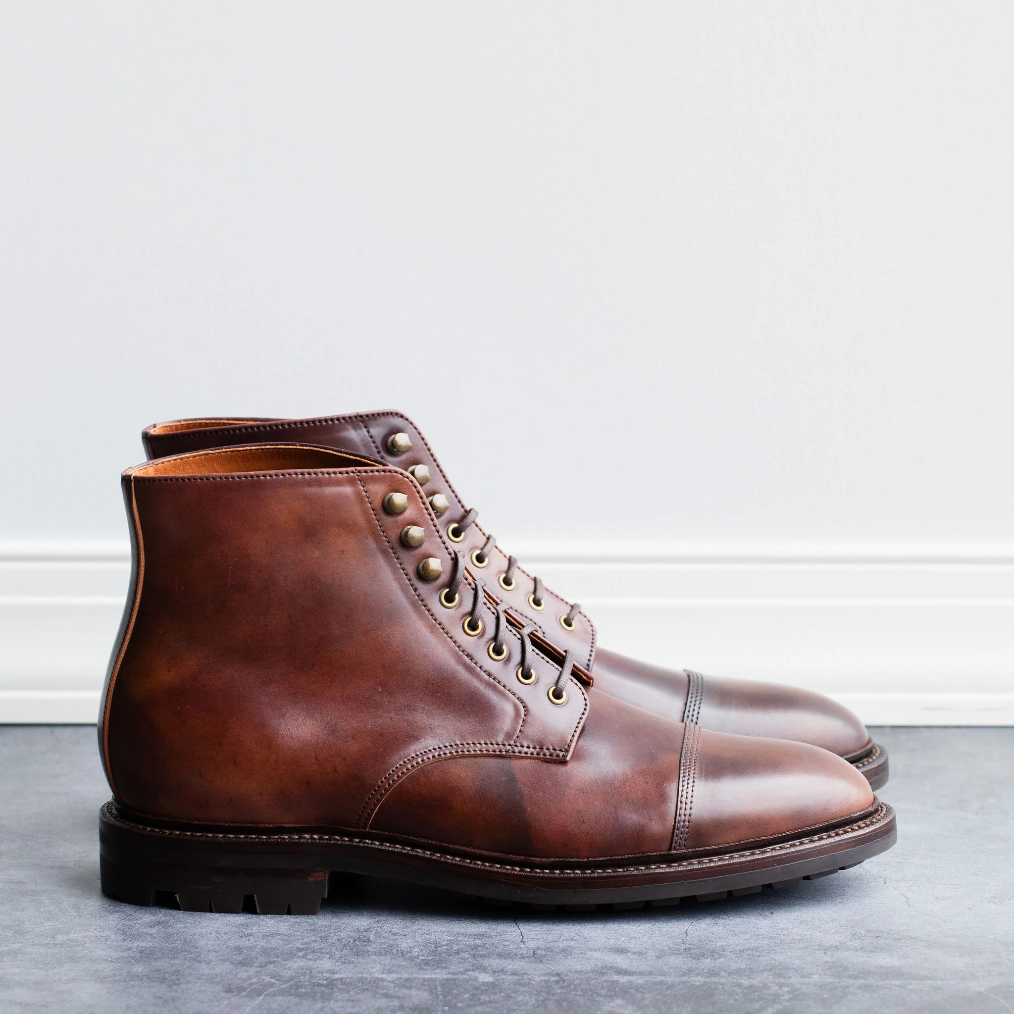 Cap Toe Boot Marbled Color #8 Shell Cordovan - Image 5