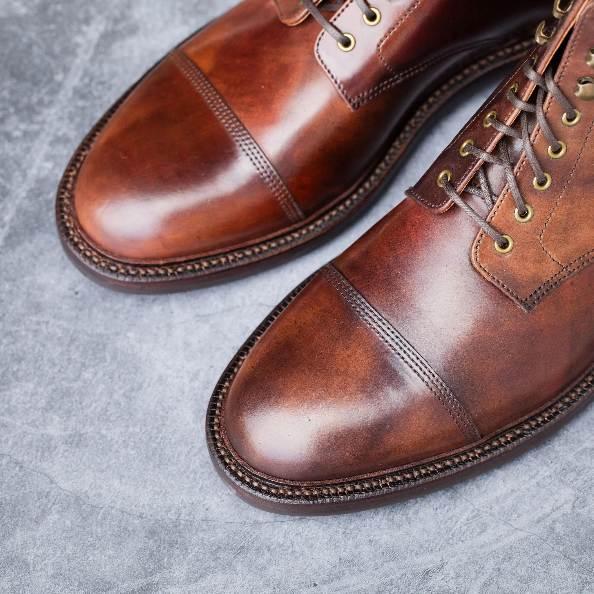 Cap Toe Boot Marbled Color #8 Shell Cordovan - Image 6