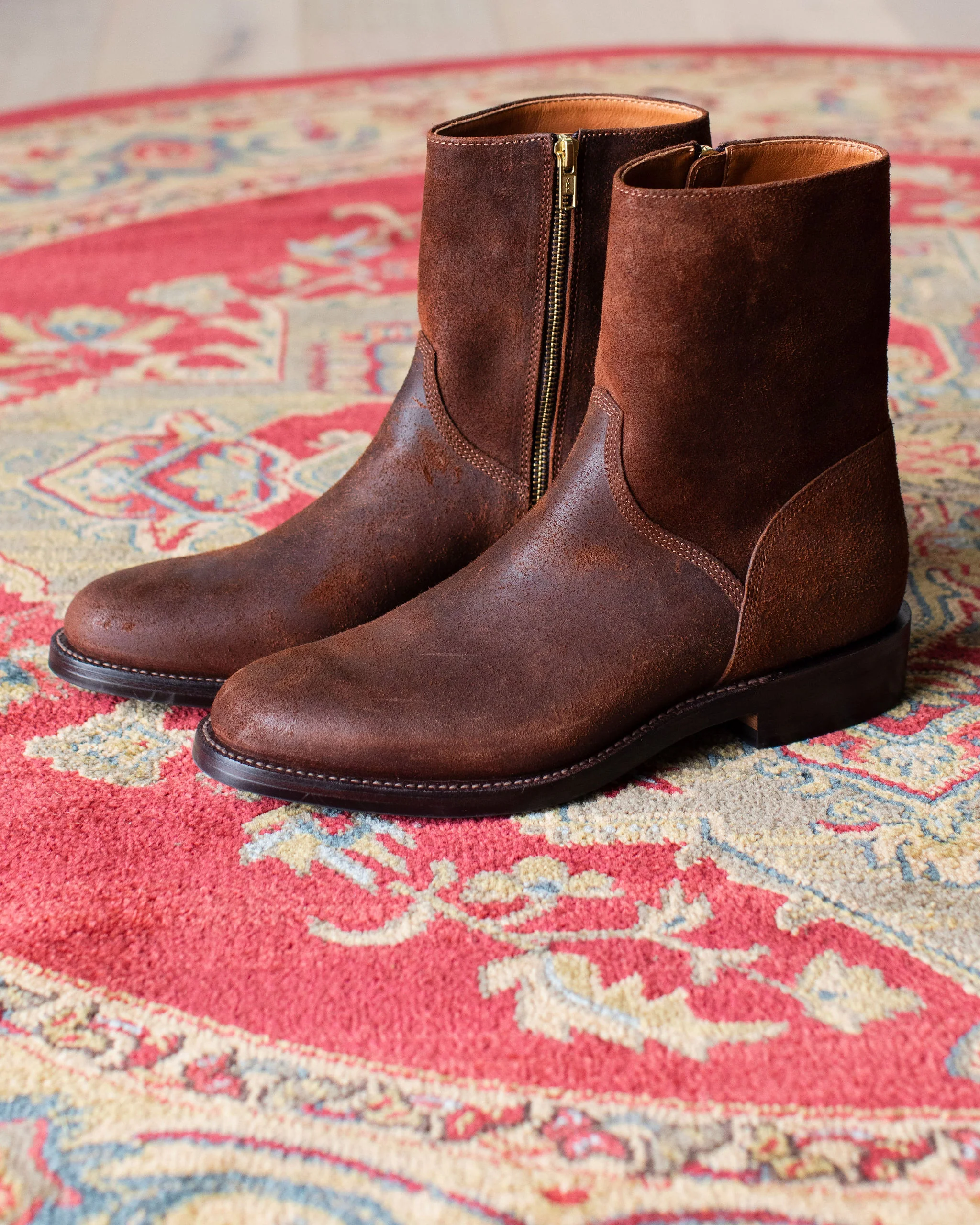 Elias Side-Zip Dark Oak Roughout - Image 5