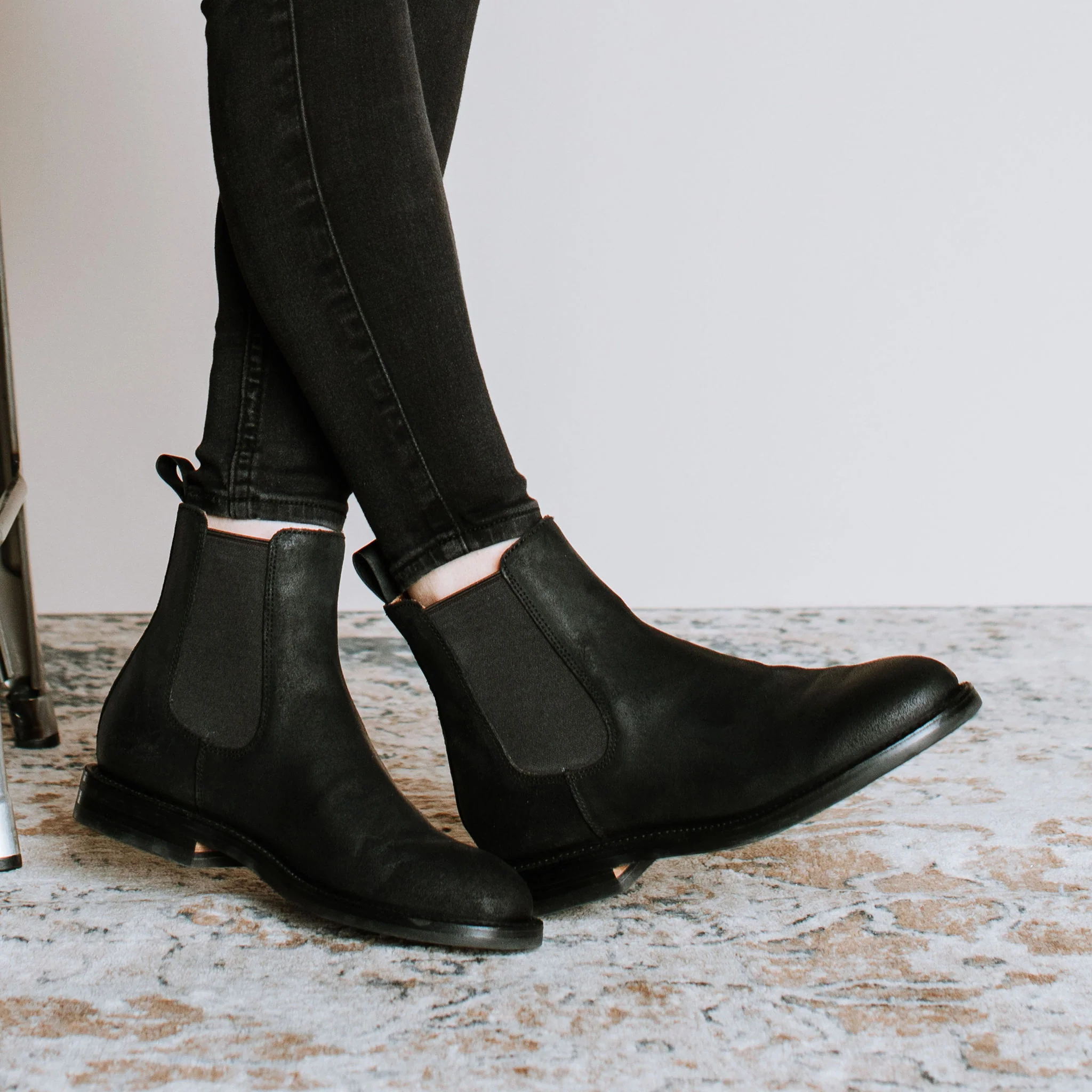 Josephine Chelsea Boot Black Waxed Commander - Image 7