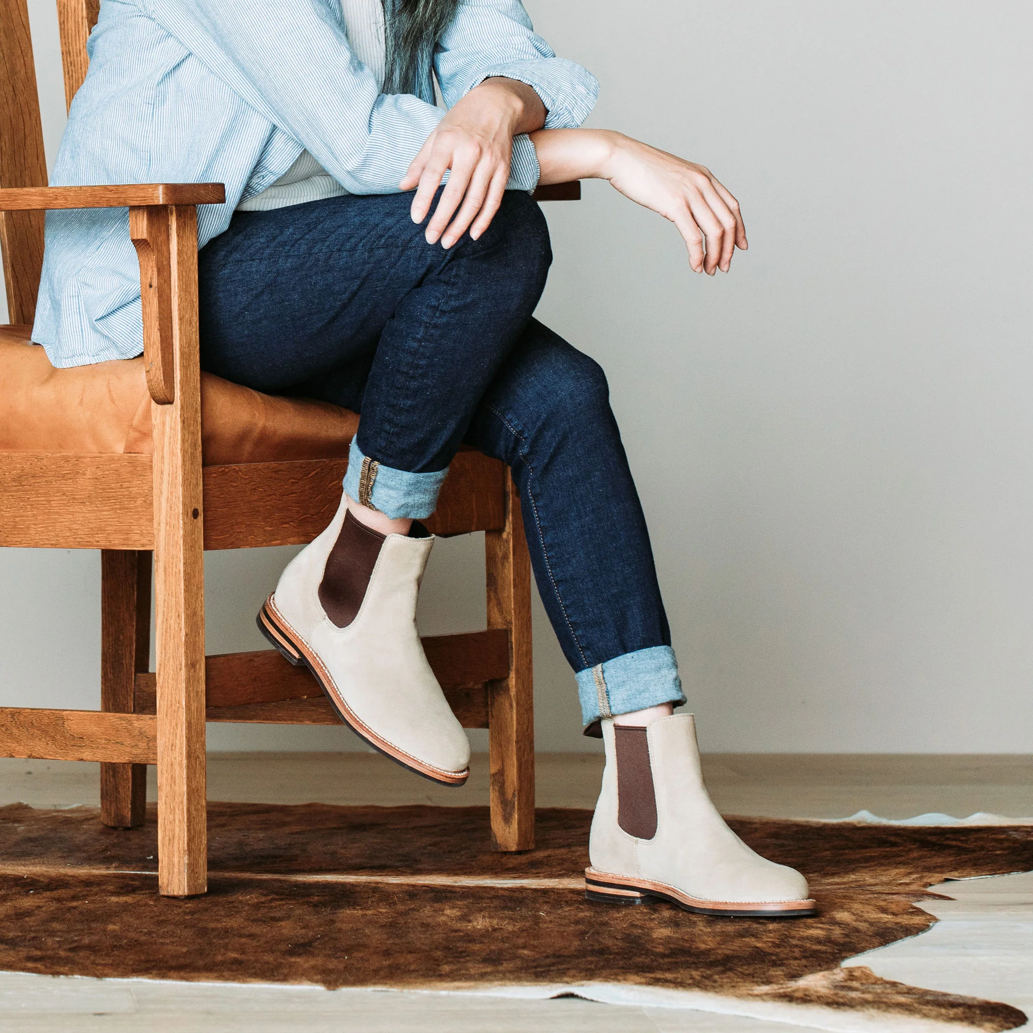Josephine Chelsea Boot Tan Suede - Image 7