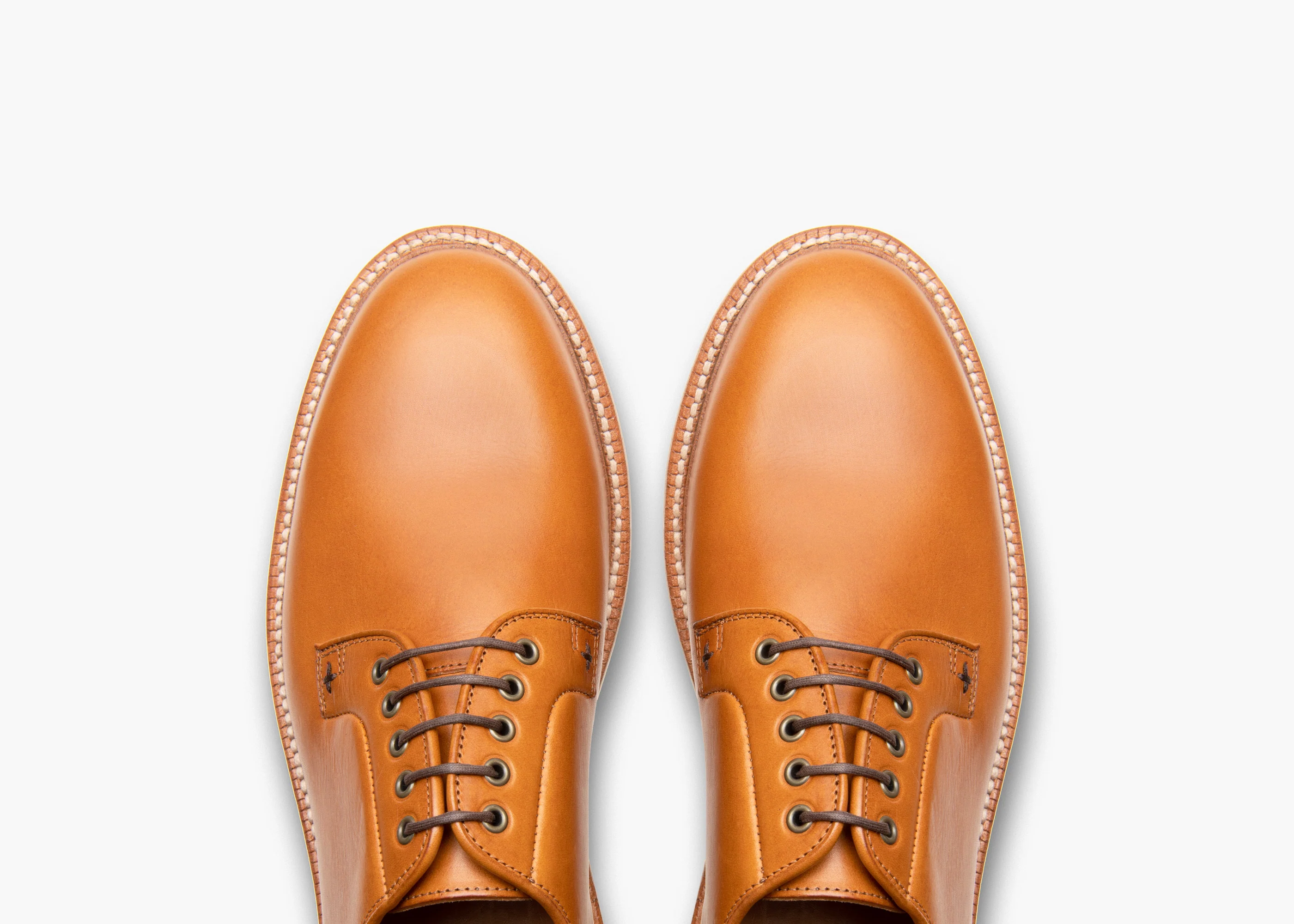 Plain Toe Saddle Tan Veg / Cavity Wedge Sole - Image 3