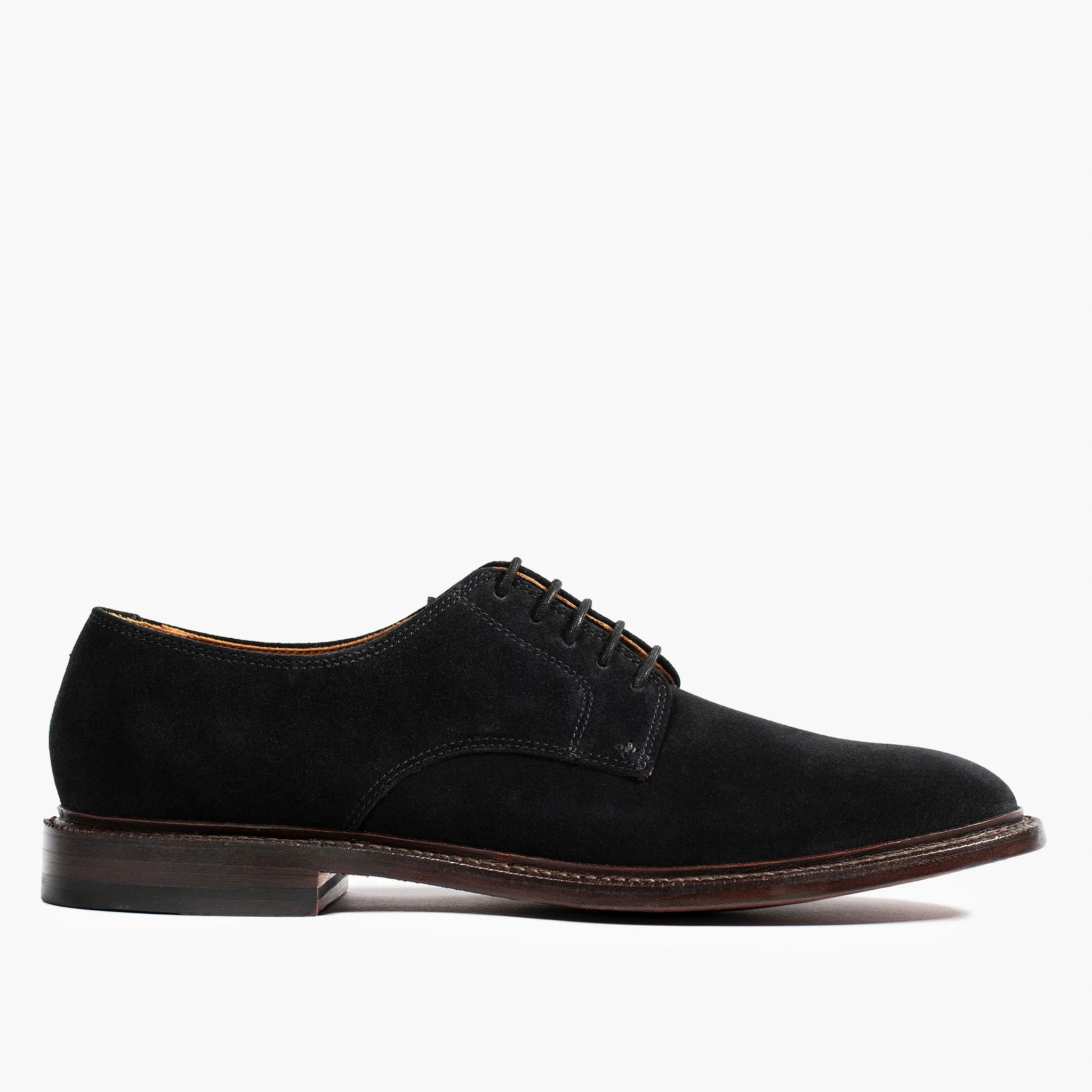 Unlined Derby Black Suede