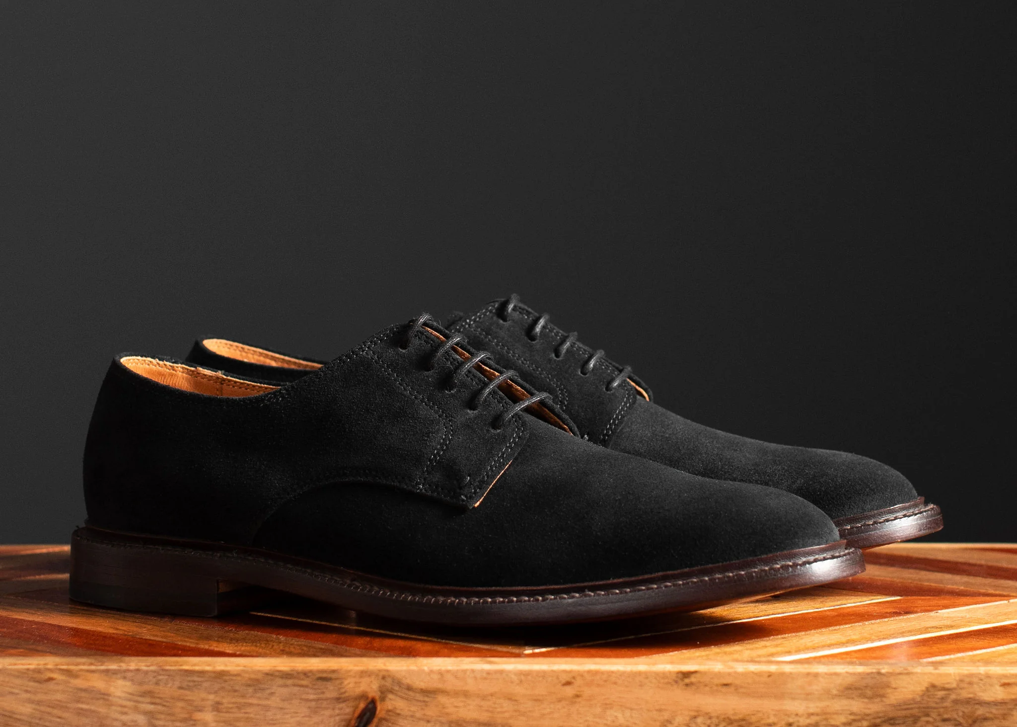 Unlined Derby Black Suede - Image 5