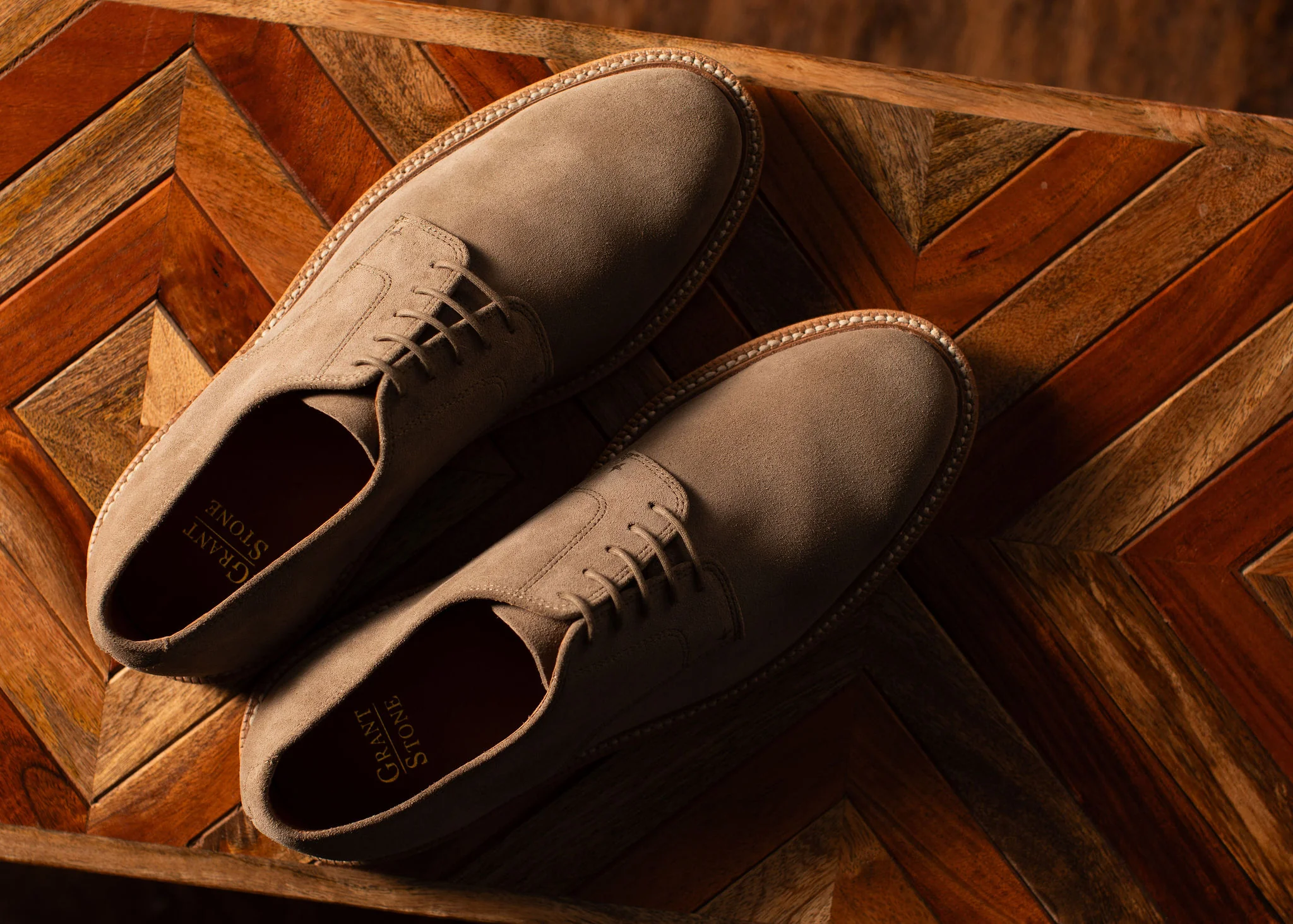Unlined Derby Sand Suede - Image 6