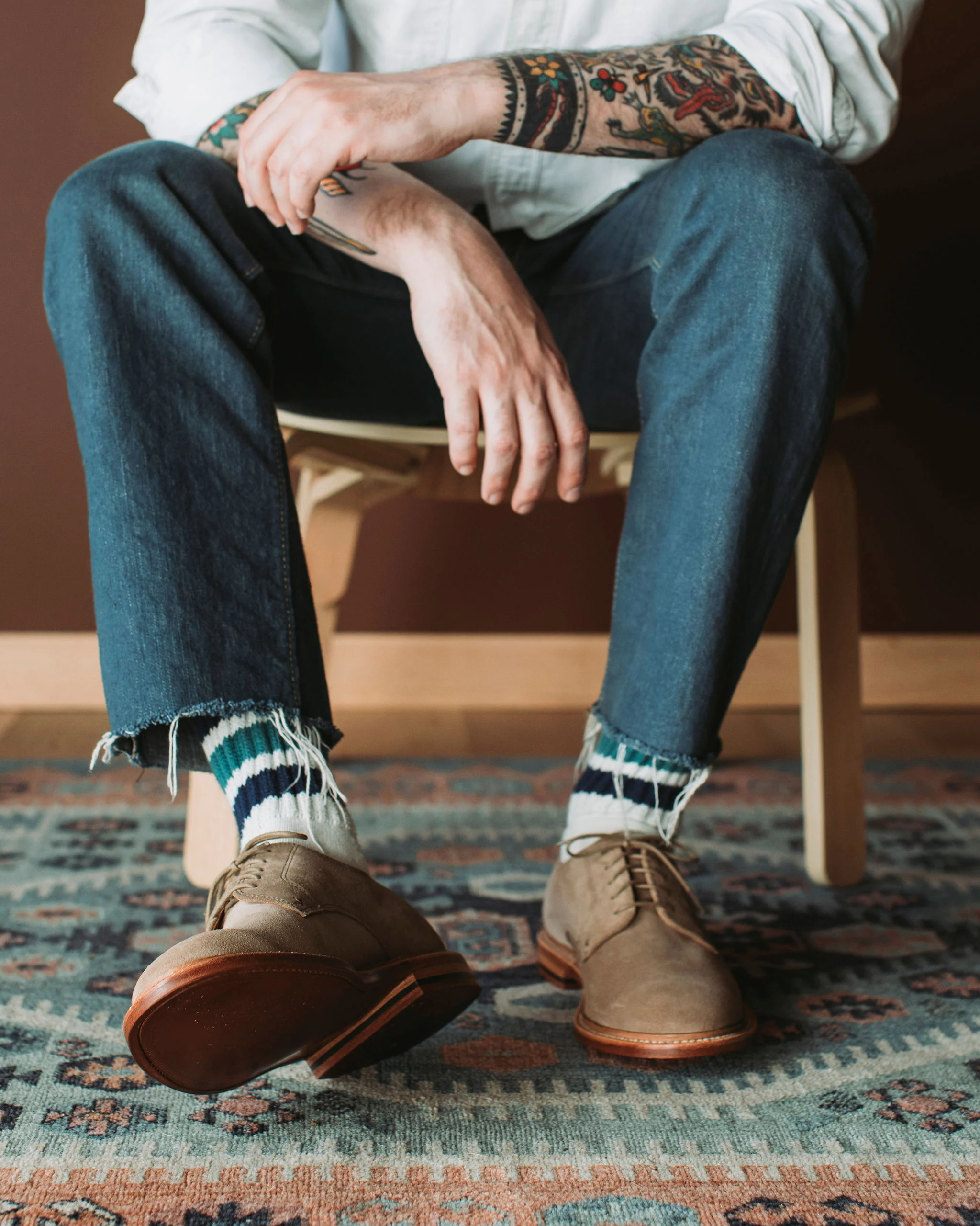 Unlined Derby Sand Suede - Image 8