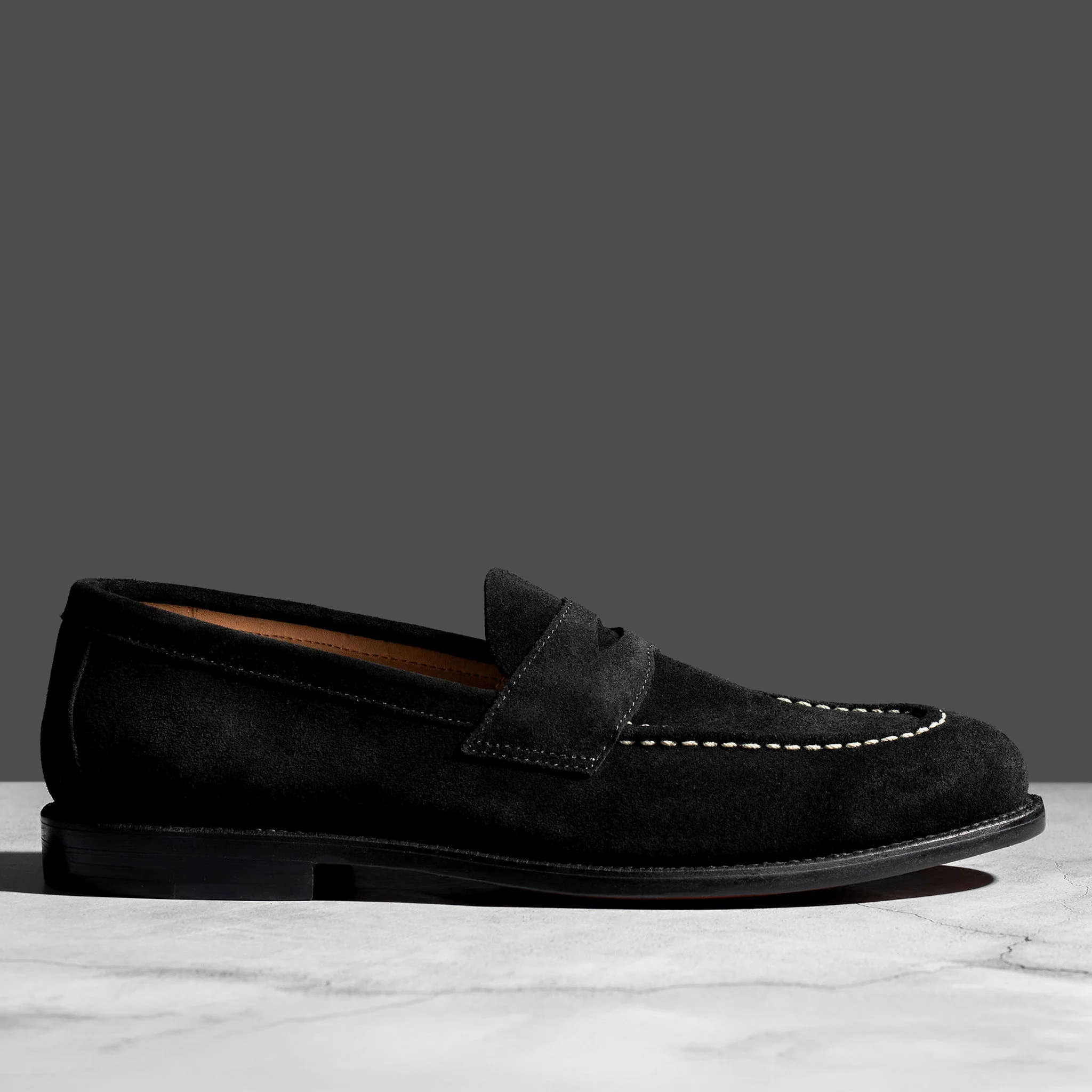 Unlined Traveler Penny Black Suede